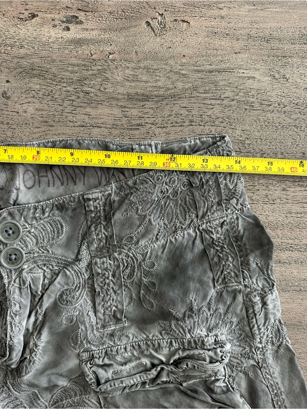 Unisex Johnny Was Pete & Greta Gray Cargo Pants with lots of Pockets size 0 - Picture 10 of 14